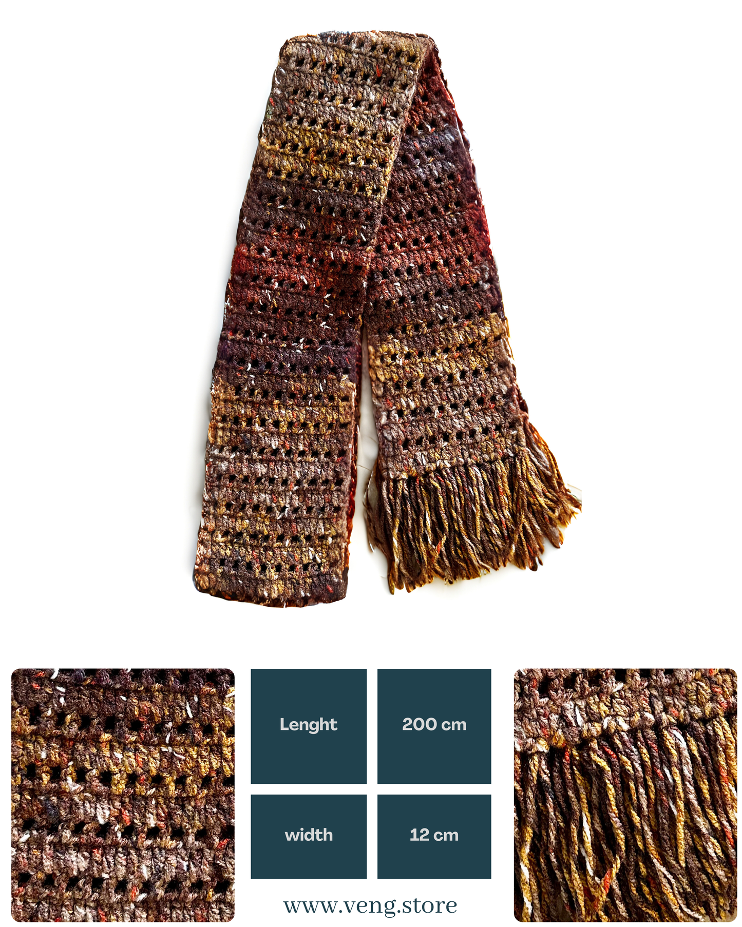 Brown Hand Made Scarf