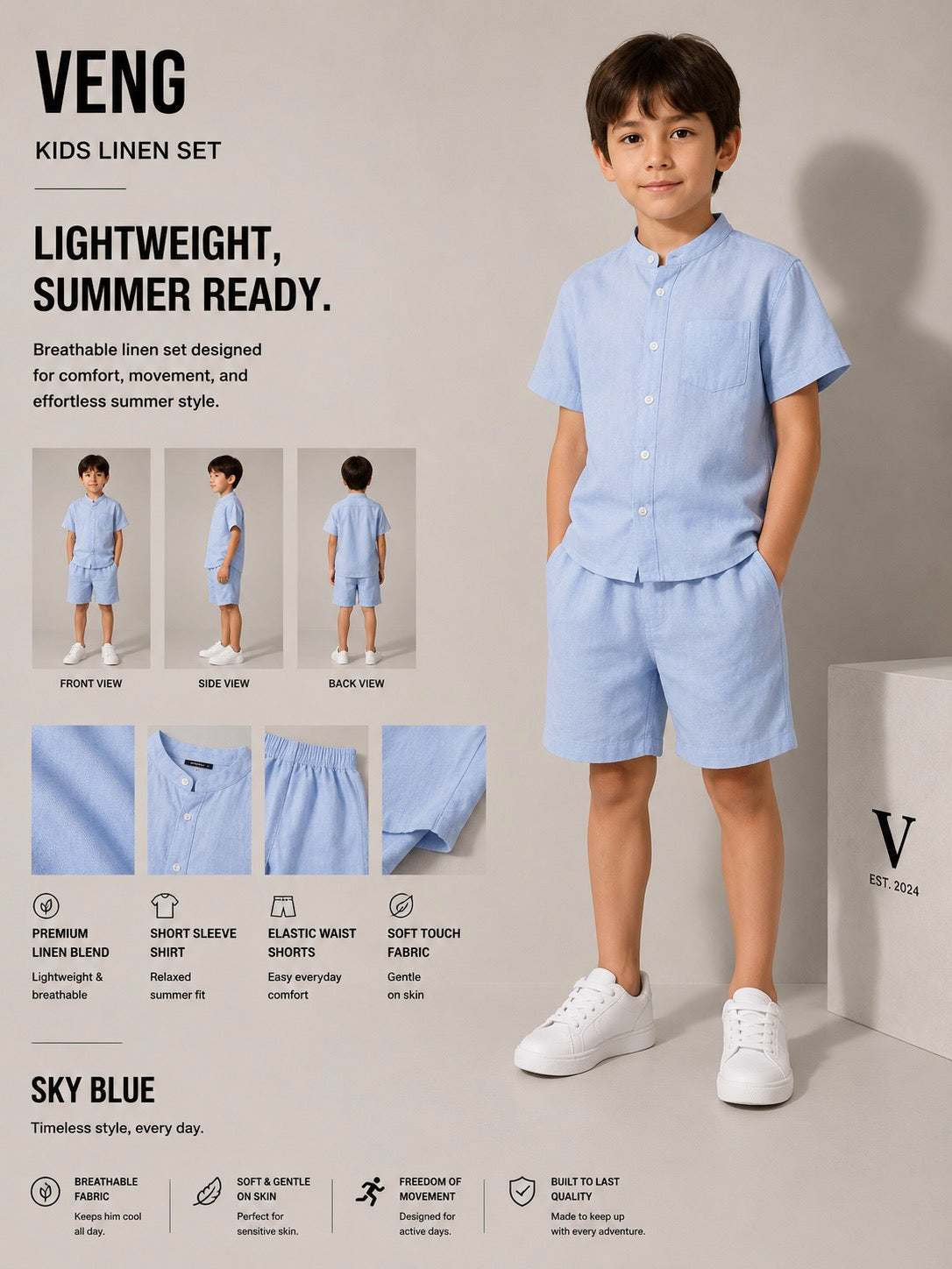 Kids Linen Set