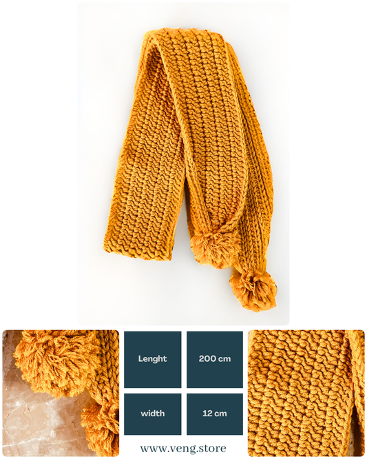 Yellow Hand Made Scarf