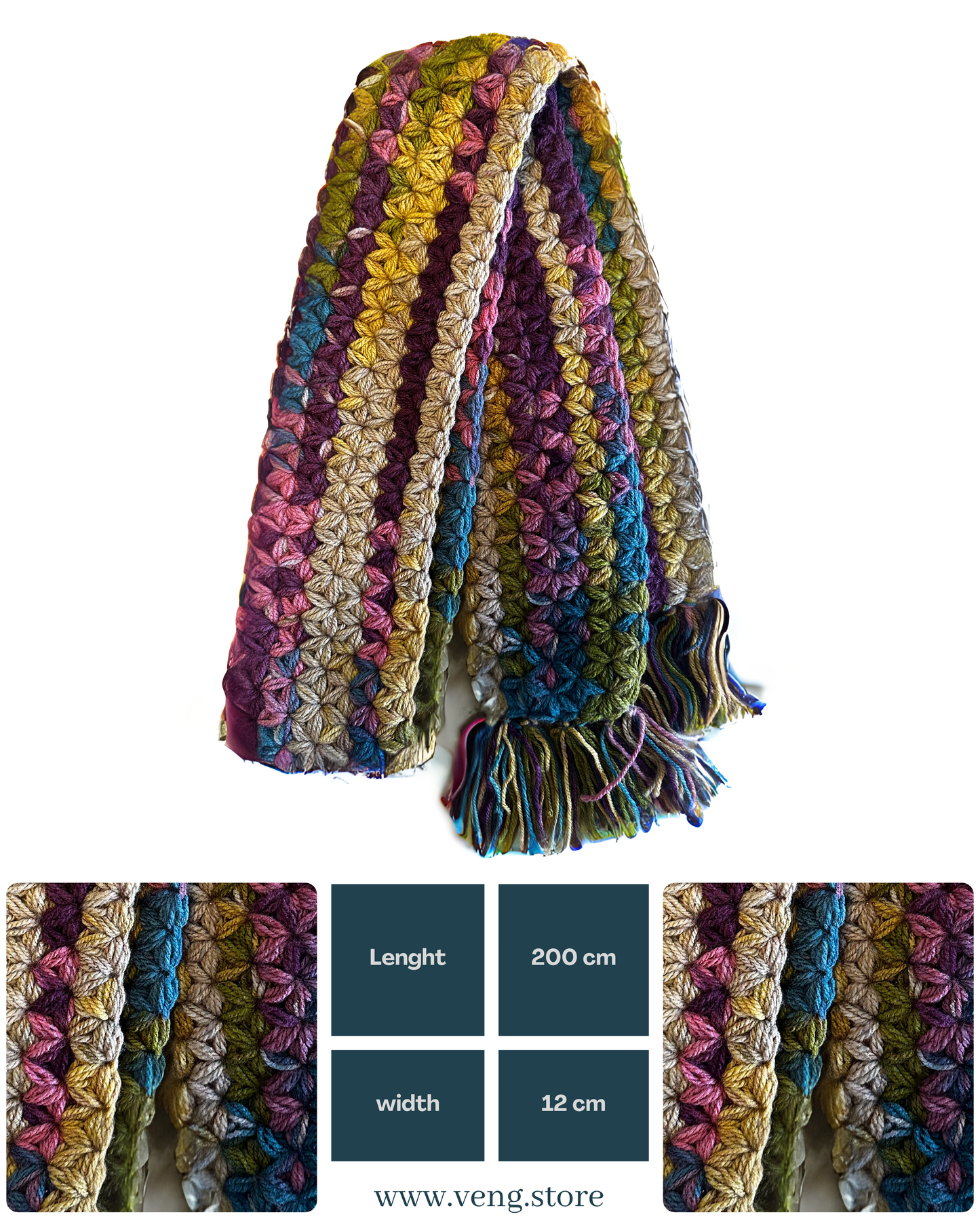 Colorful Hand Made Scarf