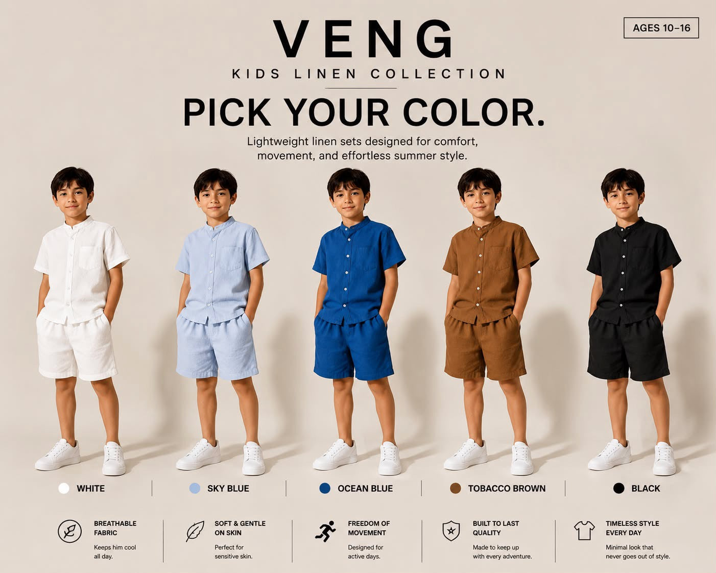 Kids Linen Set